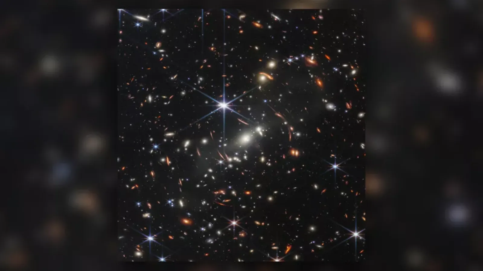 One of the images produced by NASA's James Webb Space Telescope, known as Webb's First Deep Field.