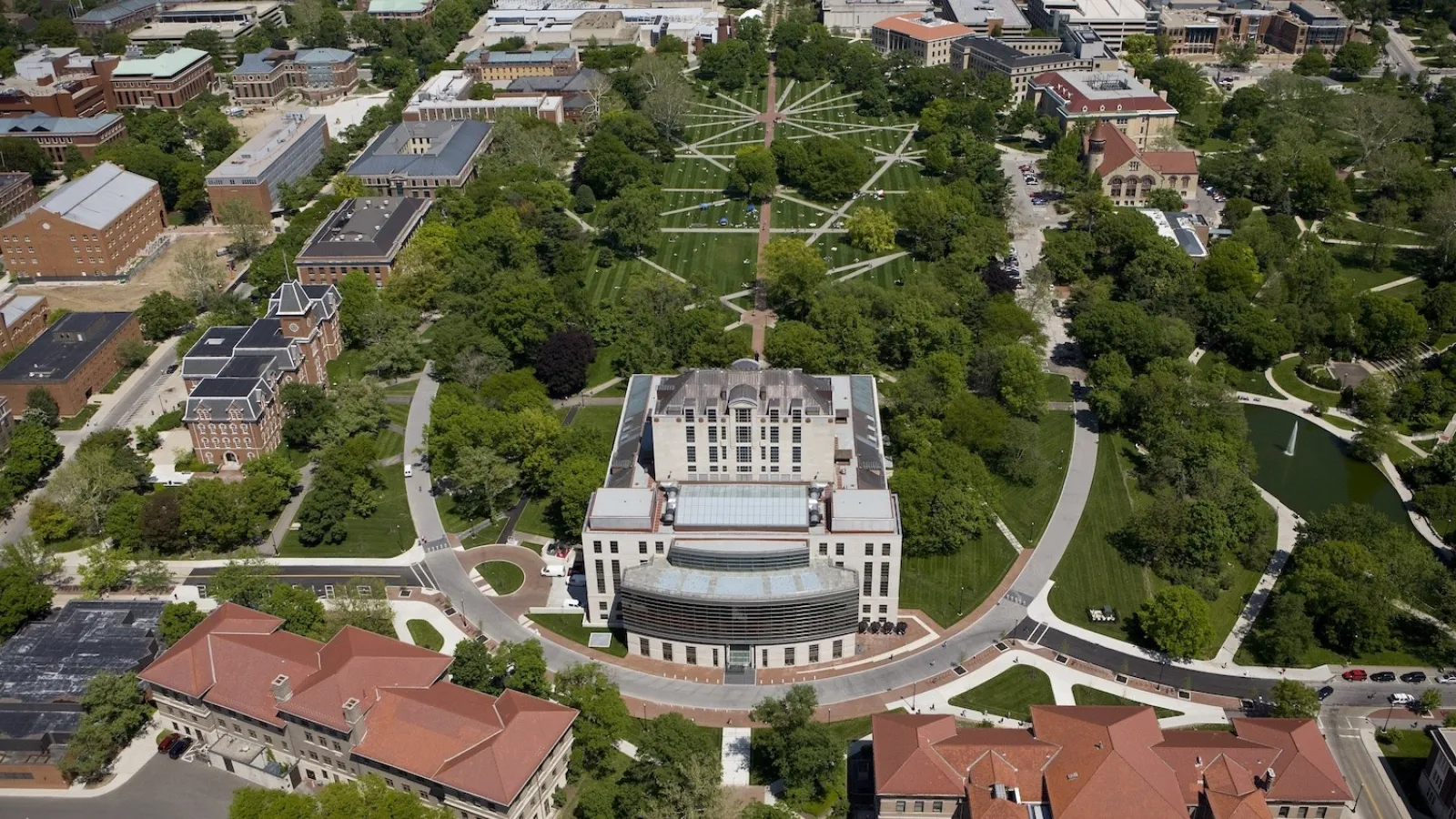 Aerial view of Ohio State Oval