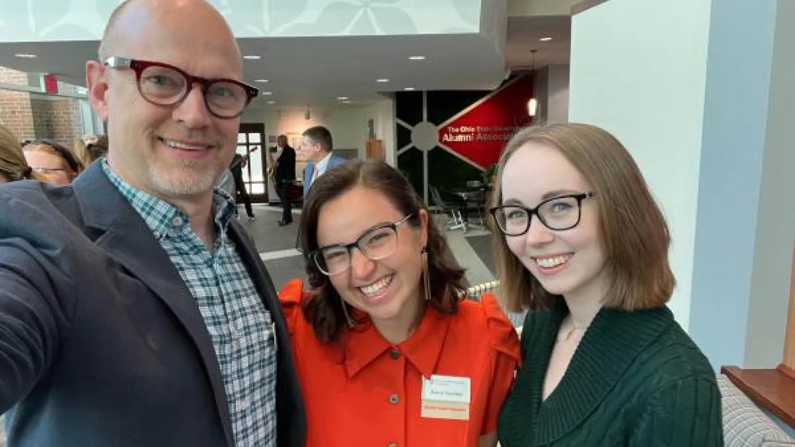 John Beacom, Anna Voelker, Caitlin O'Brien at Award Ceremony