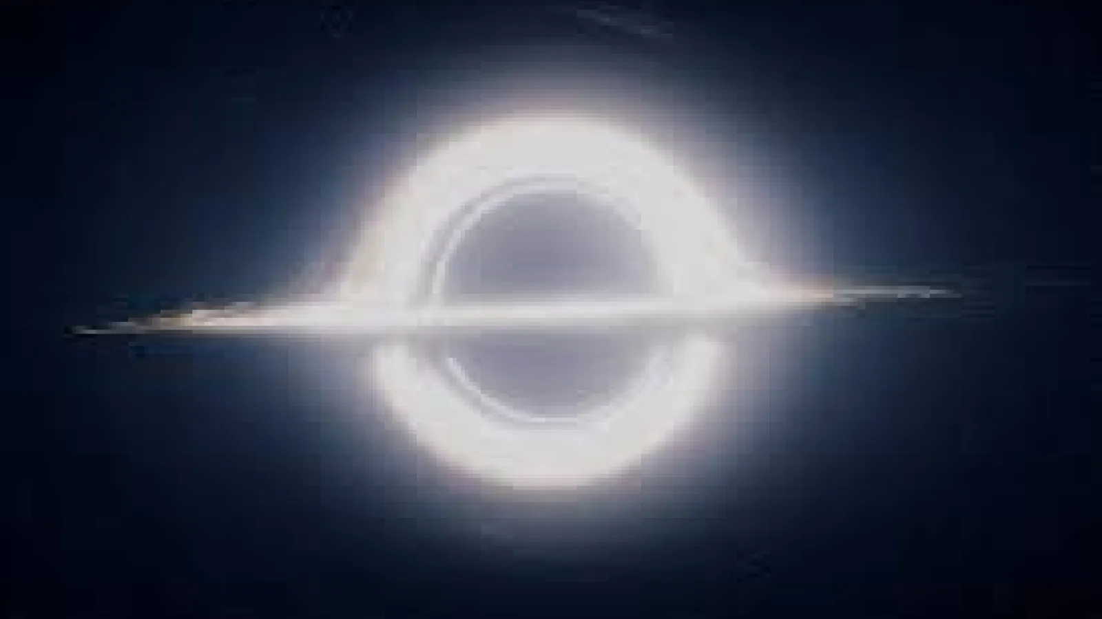 Image of a black hole from the movie Interstellar.