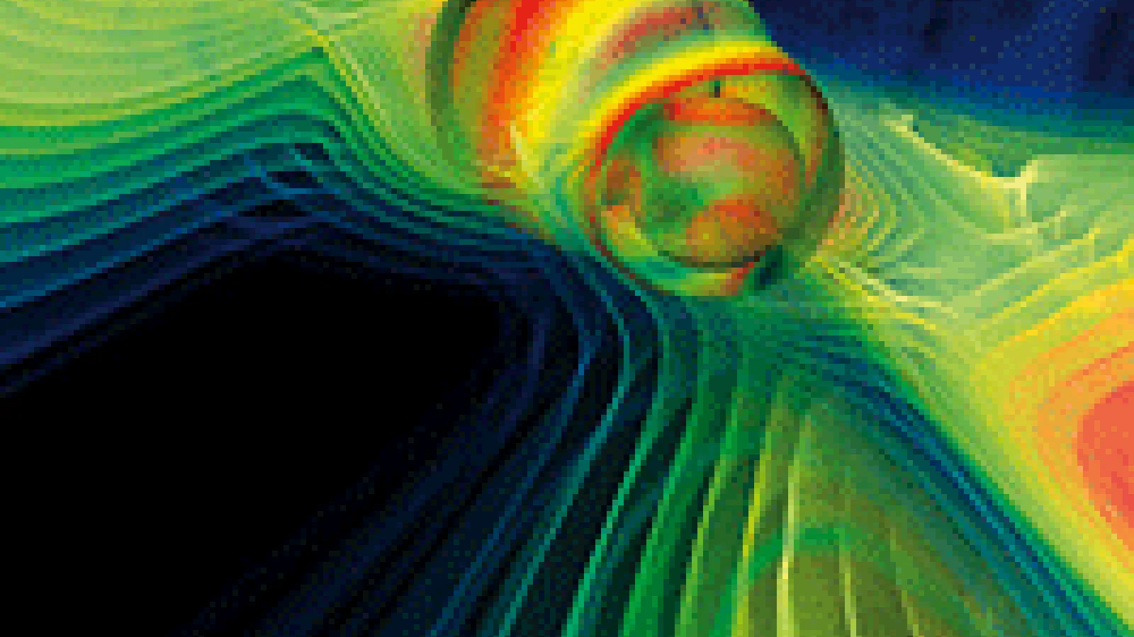 Computer simulation of gravitational waves