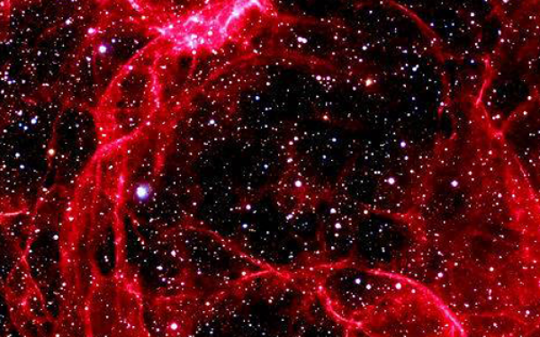 Visualization of the aftermath of a supernova