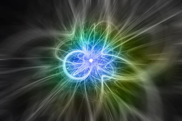 An artist's rendition of neutrino activity.