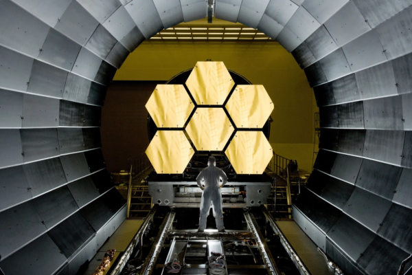 Soon we'll have a cutting-edge thermometer: NASA’s new James Webb Space Telescope is expected to launch this fall. PHOTOGRAPH: DAVID HIGGINBOTHAM/NASA/MSFC