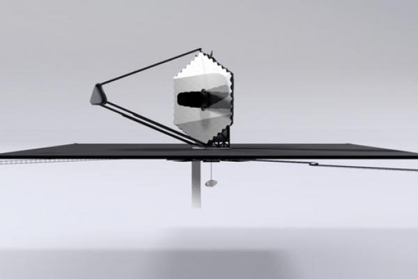 An illustration of LUVOIR, a telescope under consideration for the 2020 astrophysics decadal survey.