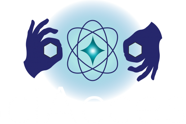 Logo for the SciAccess Conference written in white.